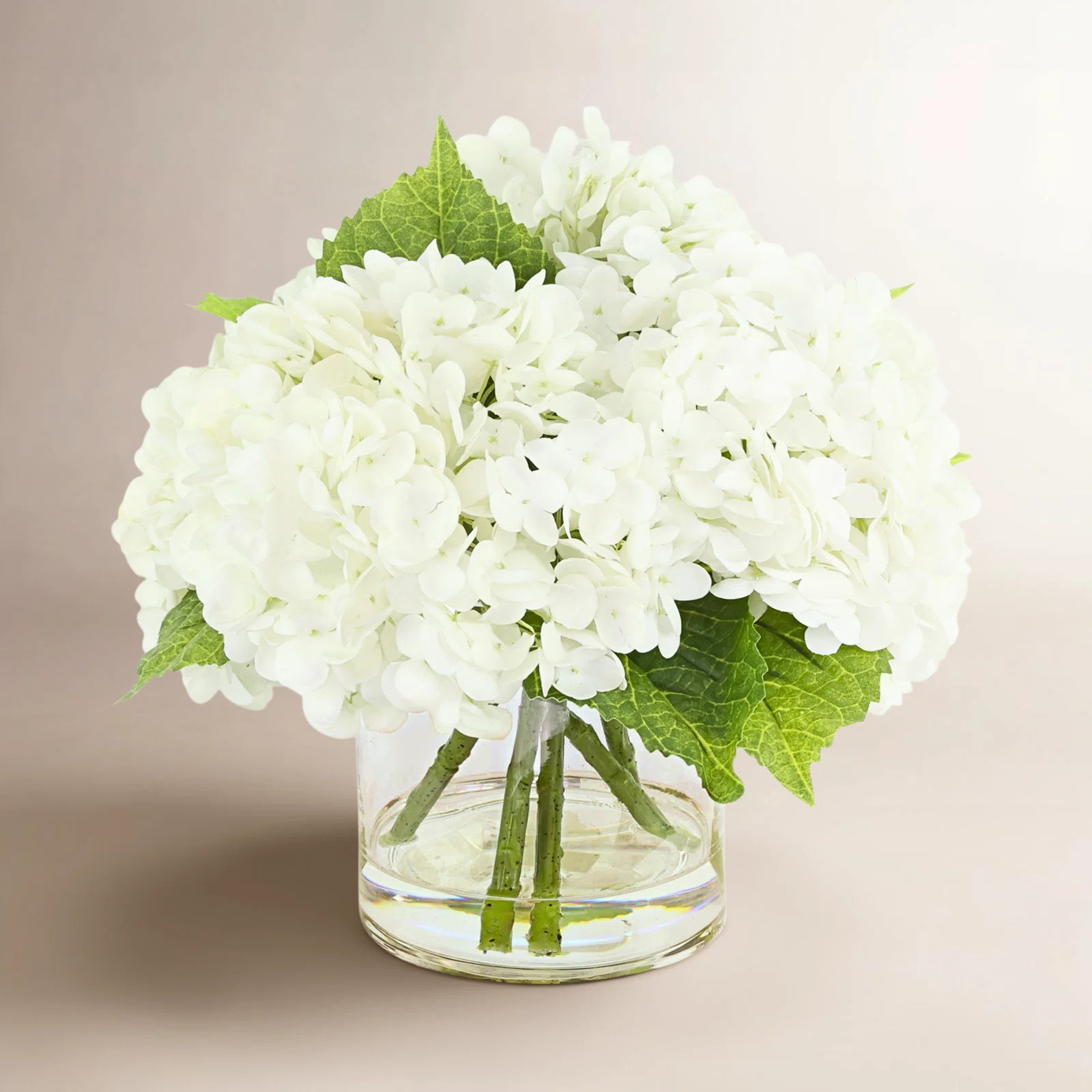Faux Hydrangea Arrangement in Vase | Wayfair North America