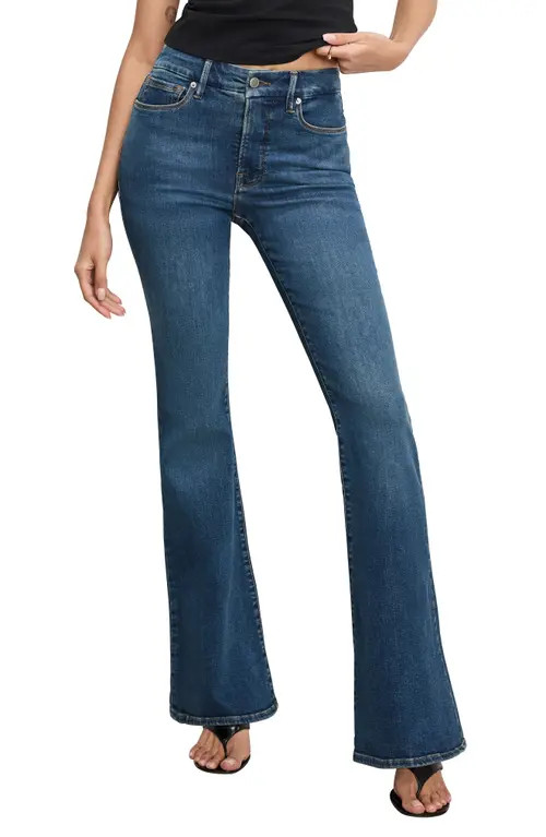 Good American Good Legs Flare Jeans in Blue at Nordstrom, Size 15 | Nordstrom