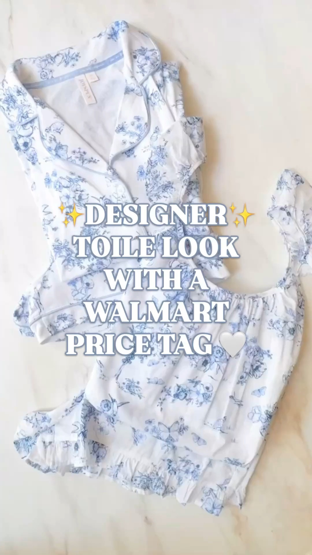 Blue and white toile pajamas, Walmart pajamas, summer pajama sets

Designer-looking blue and white toile pajamas with a Walmart price tag, and yes, I grabbed both silhouettes. 🤍

This print is the whole reason these work. Blue and white floral toile on pajamas has that expensive, boutique sleepwear look women love for summer, vacation packing, girls trips, bridal weekends, beach houses, and pretty pajama drawers.

There are two sets in the same toile print, so you can pick your favorite fit or grab both while they’re still sitting at Walmart prices.

The woven cami and shorts set has ruffle straps, a scoop neckline, lightweight airy fabric, and ruffle hem shorts. The notch collar button-front pajama set has short sleeves, contrast piping, a chest pocket, pull-on shorts, and side-seam pockets. Both are machine washable and easy for summer.

These are the pajamas for beach vacations, lake weekends, summer travel, girls trips, bridal party pajamas, bridesmaid pajama sets, bachelorette weekends, college send-off gifts, birthday gifts, guest room pajamas, and treating yourself to sleepwear that feel pretty but are still wallet friendly. 

If you love blue and white, toile print, preppy pajamas, vacation pajamas, resort sleepwear, cute summer pajamas, and designer look for less sleepwear, these are such a good Walmart find.

If you’re searching for toile pajamas, blue and white pajamas, blue toile pajamas, floral toile pajamas, Walmart pajamas, Walmart sleepwear, Joyspun pajama set, ruffle pajamas, cami pajama set, notch collar pajamas, button front pajamas, summer pajamas women, vacation pajamas, bridal pajamas, bridesmaid pajamas, girls trip pajamas, preppy pajamas, boutique sleepwear look for less, or affordable pajama sets, these are worth checking before the best sizes disappear.

#LTKFindsUnder50 #WalmartFinds #WalmartStyle #PajamaSet #BlueAndWhite #Toile #PreppyStyle #VacationPajamas #BridalPajamas #LookForLess

#LTKSeasonal #LTKHome #LTKOver40