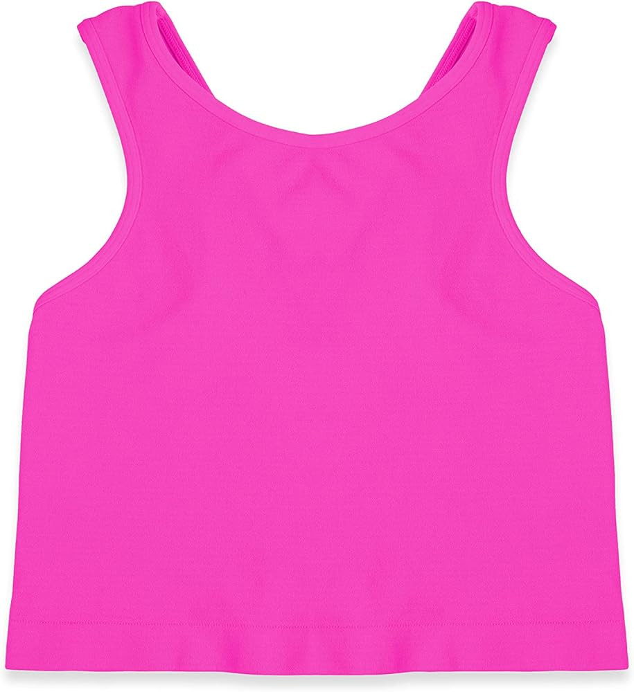 Kurve Premium Girls Seamless Supersoft Sleeveless Crop Tank Top - Stretchy Bra, UV UPF 50+ (Made ... | Amazon (US)