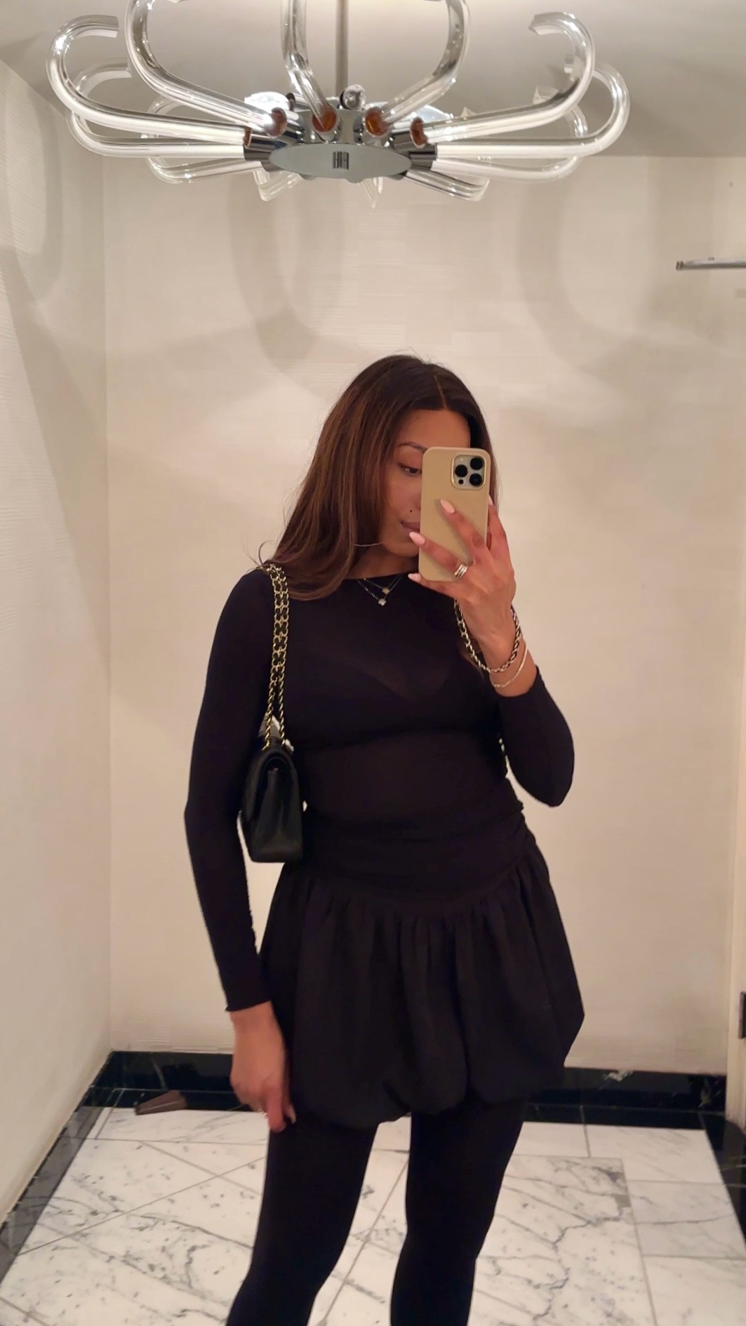 Monochrome Black vibes only 🖤 sleek all-black outfit featuring a bubble mini skirt, sheer top, and sheer tights — chic, sleek, and perfect for a day-to-night look  | minimalist chic // monochrome look // black on black //monochrome look / monochrome outfit // all black outfit / all black aesthetic // black on black fit // monochrome fashion / monochrome style // minimalist fashion / minimal style // clean girl aesthetic // quiet luxury / stealth wealth style 

#LTKTall