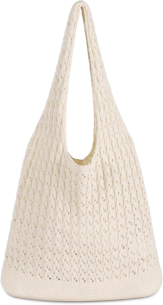Sightor Crochet Tote Bag, Mesh Beach Bag Knit Summer Hobo Bag Vacation Boho Tote Bag for Women | Amazon (US)