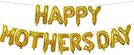 Happy Mother's Day Balloon Banner, Aluminum Foil Balloon Set 16 Inches Letter Balloon Decoration ... | Amazon (US)