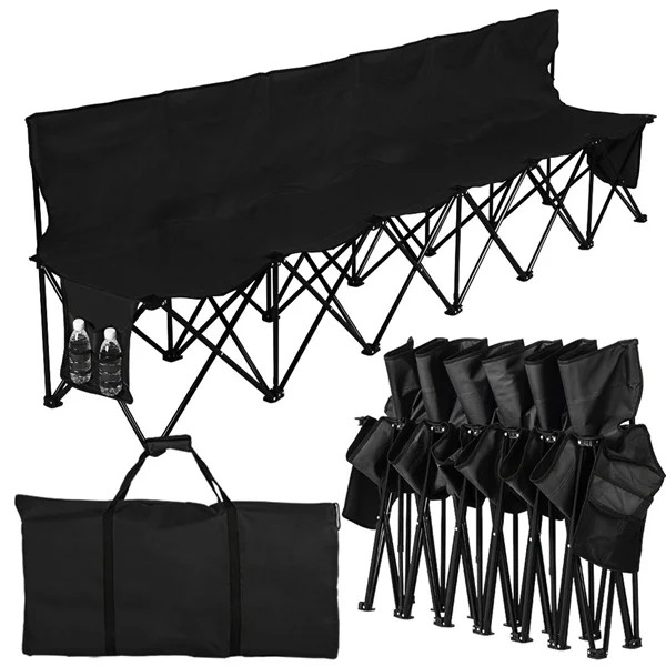 Lightweight Folding Team Sport Bench 6 Seater Sideline Seats with a Carry Bag -- Bigger than othe... | Walmart (US)