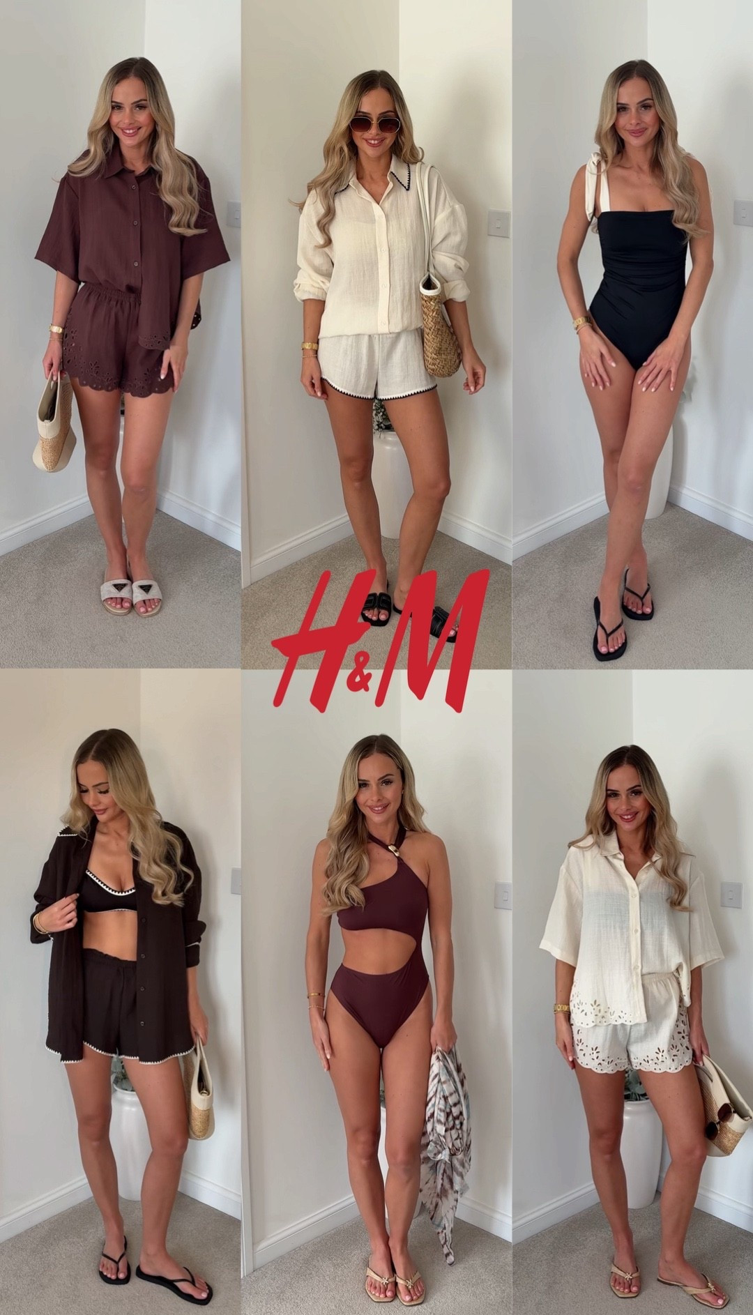 H&M SWIMWEAR / BEACHWEAR 🐟 

beach cover up bikini swimwear swimsuit linen two piece co-ord 