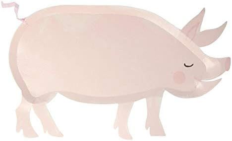 Meri Meri On The Farm Pig Paper Party Plates x 12 | Amazon (US)