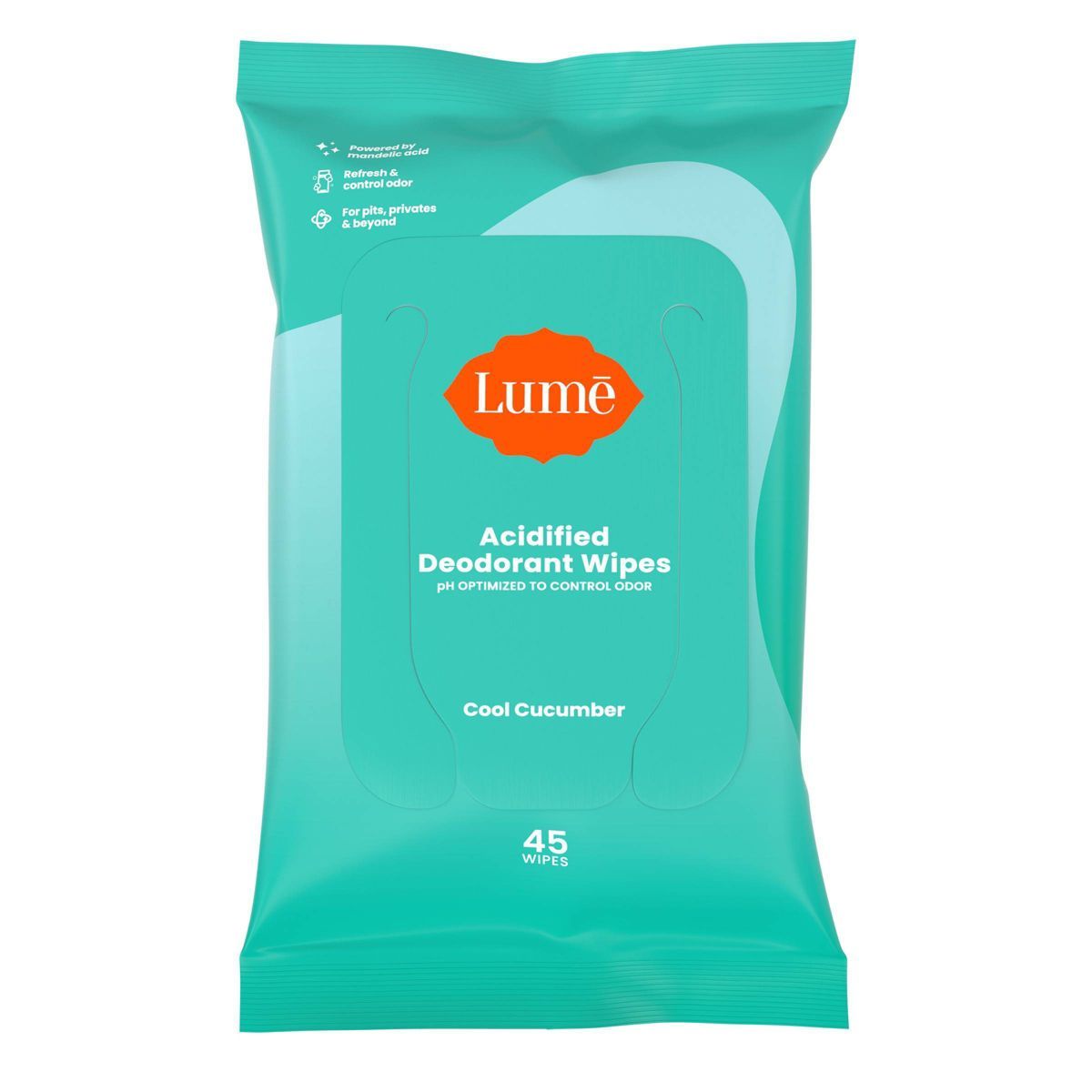 Lume Deo Flushable Wipes Pouch - Cucumber - 45ct | Target