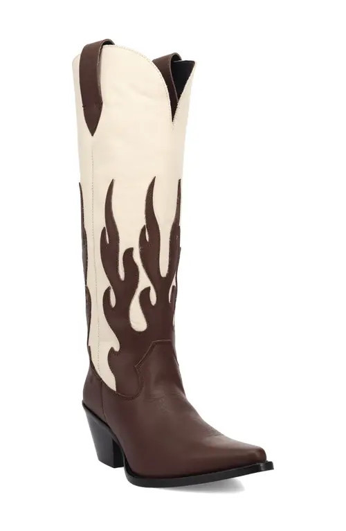 Dingo Burnin' Love Knee High Western Boot in Brown at Nordstrom, Size 6 | Nordstrom