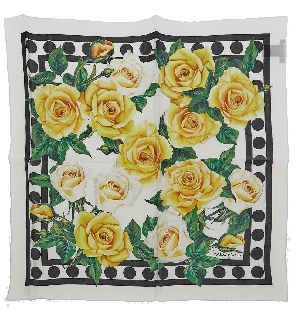 Dolce & Gabbana Floral Printed Square Scarf | Cettire Global