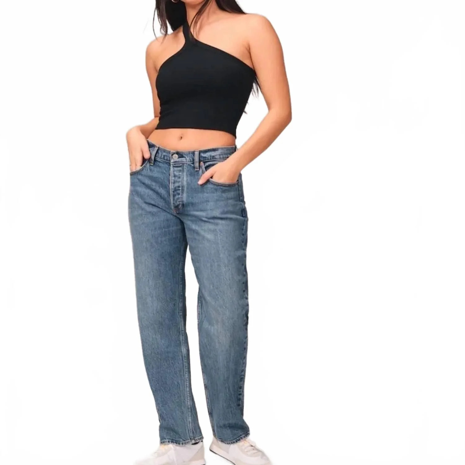 Curve Love Low Rise 2000S Baggy Jean In Blue | Shop Simon