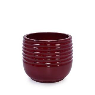 3-Pieces Bean Paste Red Ceramic Planter for Patio, Garden, Windowsill | The Home Depot