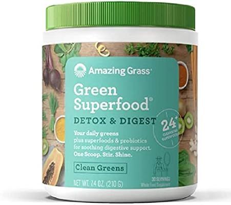 Amazing Grass Green Superfood Detox & Digest: Cleanse with Super Greens Powder, Digestive Enzymes... | Amazon (US)