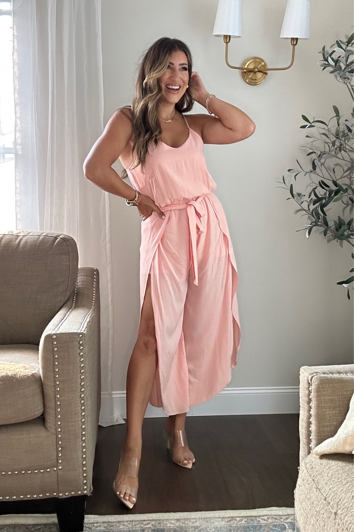 Jumpsuit summer outfit. Wearing a small for reference. For the bra, visit upbra.com. 

#LTKunder100 #LTKFind #LTKstyletip