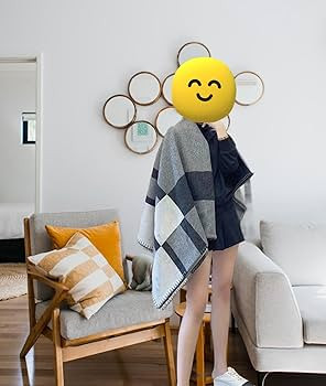 Throw Blanket Faux Fleece Cashmere Plaid Queen King Size 55x66 in Black | Amazon (US)