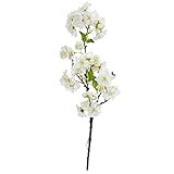 Nearly Natural 18in. Cherry Blossom Artificial Spray (Set of 12) Silk Flowers, White | Amazon (US)
