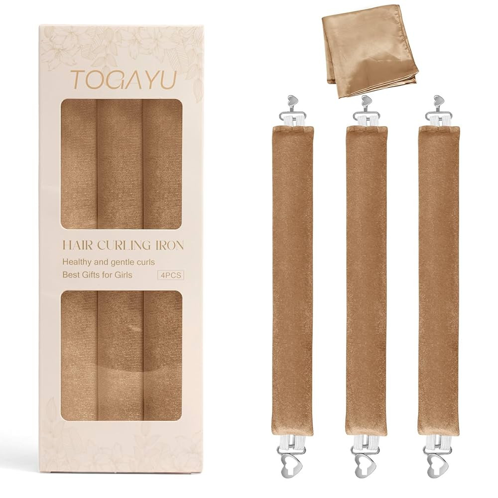 Heatless Curls Overnight Set - Jumbo Overnight Hair Curlers to Sleep In, Soft Velvet Hair Rollers... | Amazon (US)