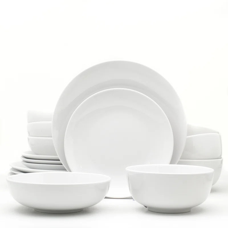 Euro Ceramica Porcelain China Dinnerware Set - Service for 4 | Wayfair North America