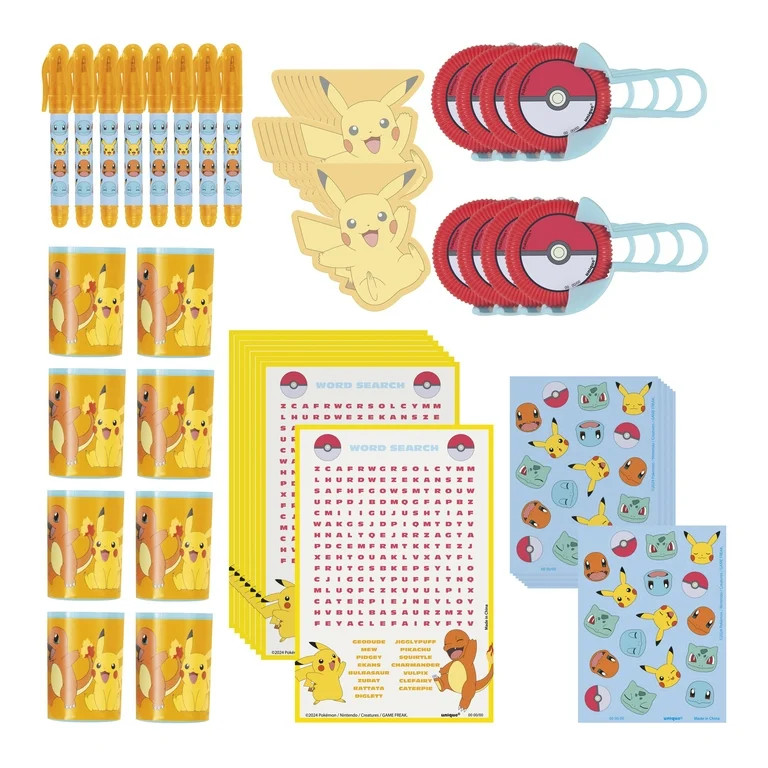 Pokémon Assorted Favor Pack, 48pc | Walmart (US)