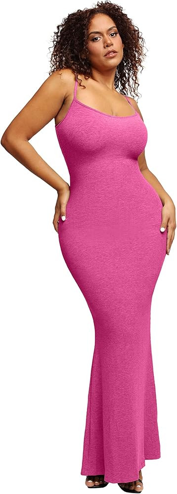 Popilush Shaper Dress Bodycon Maxi/Mini Built in Shapewear Bra 8 in 1 Women Lounge leeveless Back... | Amazon (US)
