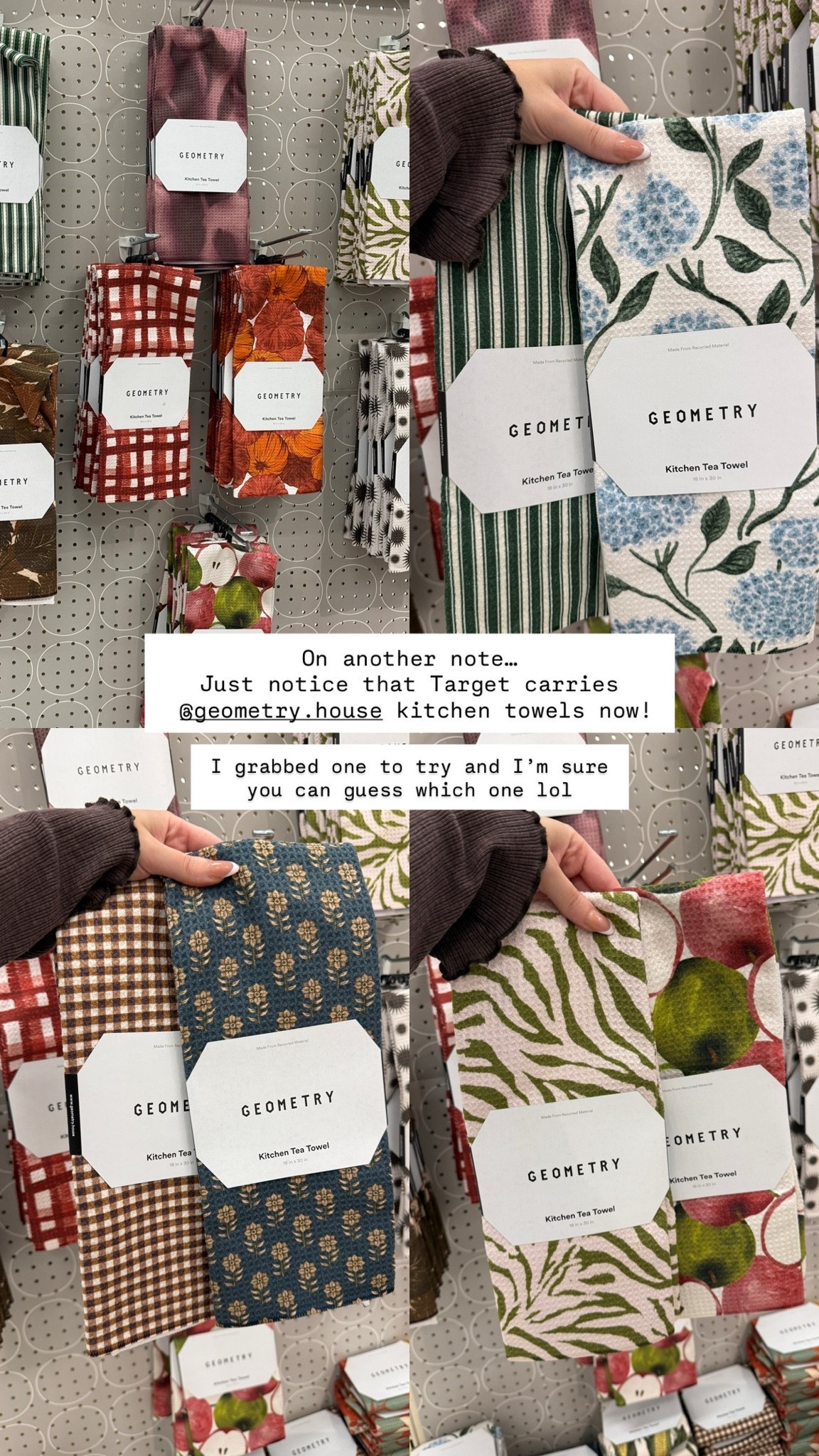 The cutest new kitchen towels from geometry now at @Target