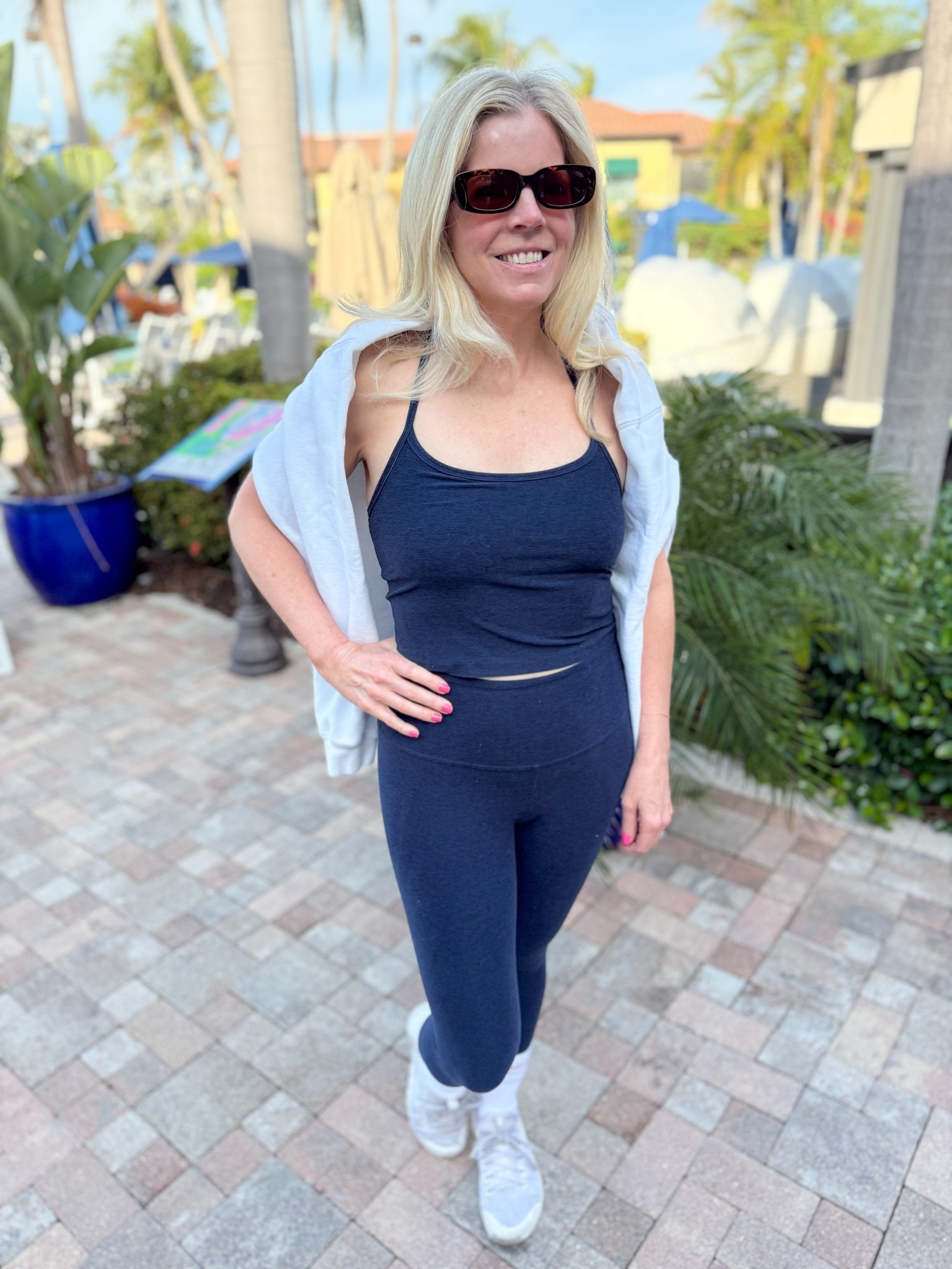 Moving your body on vacation is still important, it feels so good! Love this workout set! 💪🏻💙

#LTKOver40 #LTKfitnessgoals #LTKTravel