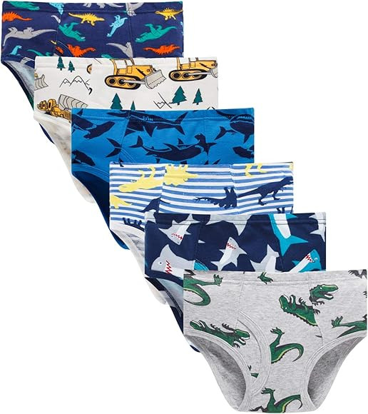 Boboking 100% Cotton Little Boys Briefs Soft Dinosaur Truck Toddler Underwear | Amazon (US)
