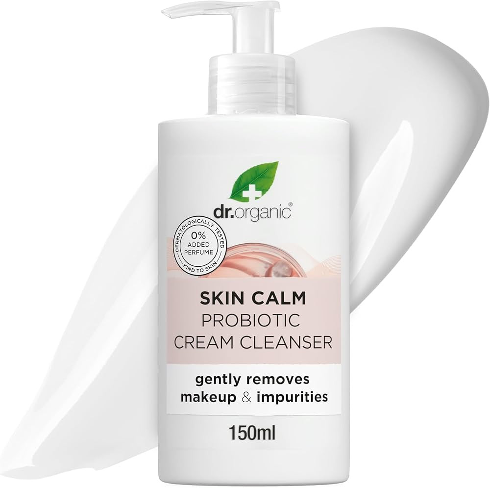 Dr Organic - Skin Calm Probiotic Cream Cleanser - Women's & Men's Skincare - For Redness, Dry, Se... | Amazon (UK)