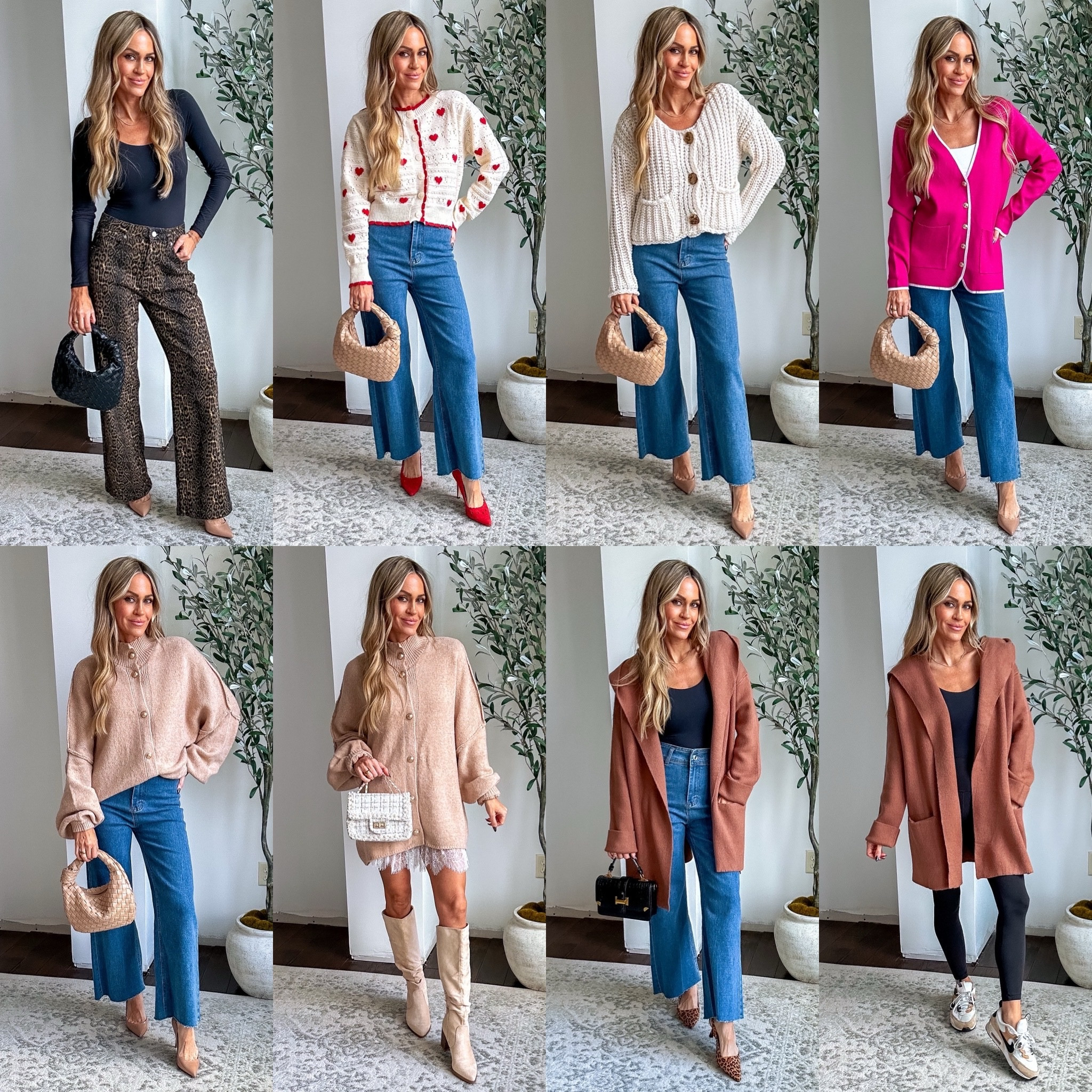 Amazon casual outfits!

Sizing:
Animal print jeans - 2 (smallest size available, normally wear 0, so it’s a smoky fit on me but I like it!)
Chunky cream cardigan - small
Heart cardigan (sold out in cream, available in black)- small
Wide leg blue jeans - xs
Pink cardigan - small
Oversized sweater gold buttons - small
Brown hooded cardigan - small



#LTKStyleTip #LTKFindsUnder50 #LTKOver40