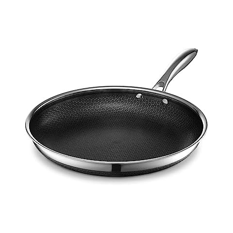 HexClad Hybrid Nonstick Frying Pan, 8-Inch, Stay-Cook Handle, Dishwasher and Oven Safe, Induction... | Amazon (US)