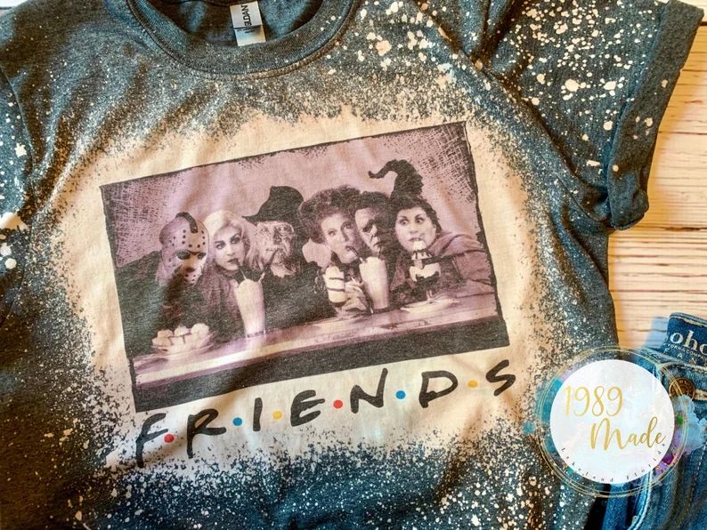 Bleach Dye Halloween Friends shirt Hocus Pocus Vintage Acid | Etsy | Etsy (US)