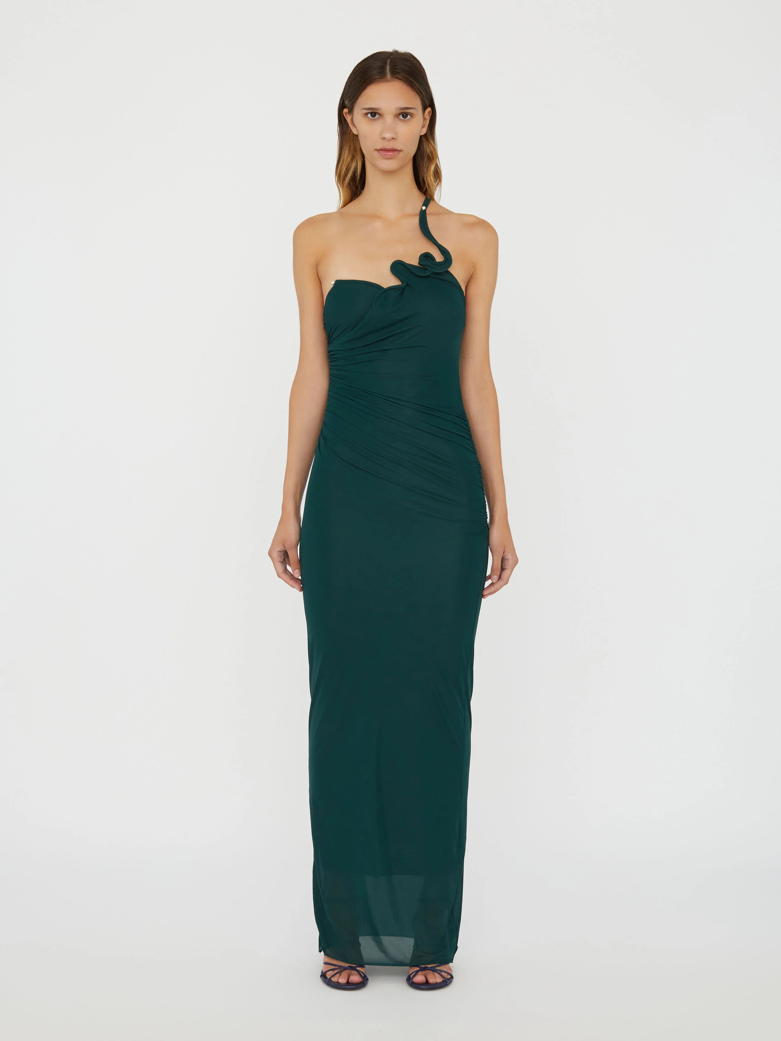 Christopher Esber | Venus Single Strap Cami Dress Evergreen | Christopher Esber (Global)