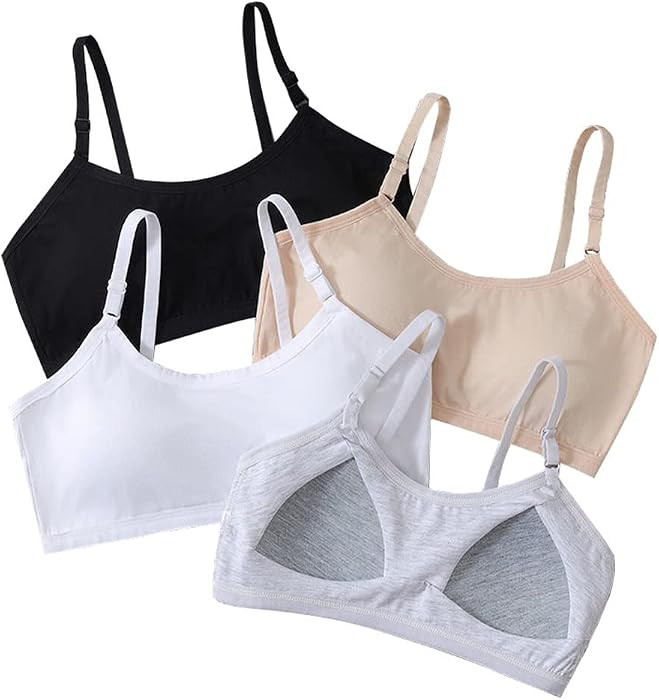 Herepai Teen Girls' Training Bra Seamless Cotton Cami Wireless Bras Elastic | Amazon (US)