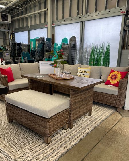 Better Homes & Gardens Brookbury 5-Piece Wicker Sectional Dining Set, outdoor sectional, outdoor living 

#LTKSeasonal #LTKSpringSale #LTKhome