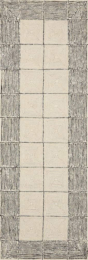 Loloi Chris Loves Julia x Francis Cream/Black 2'-6" x 9'-9" Runner Rug | Amazon (US)