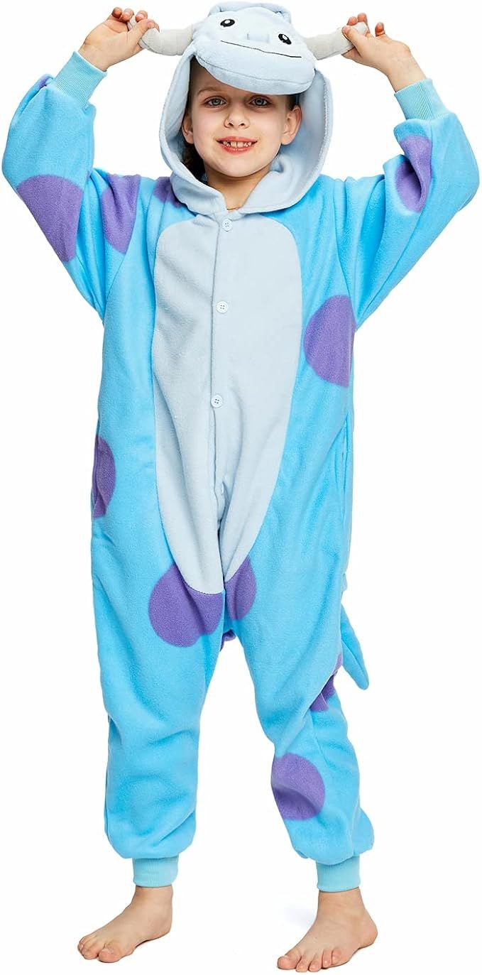 NEWCOSPLAY Halloween Unisex Child Sullivan One-Piece Pajamas Costume | Amazon (US)