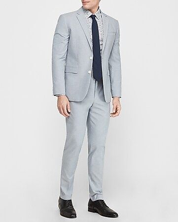 Extra Slim Blue Cotton Wrinkle-resistant Performance Suit | Express
