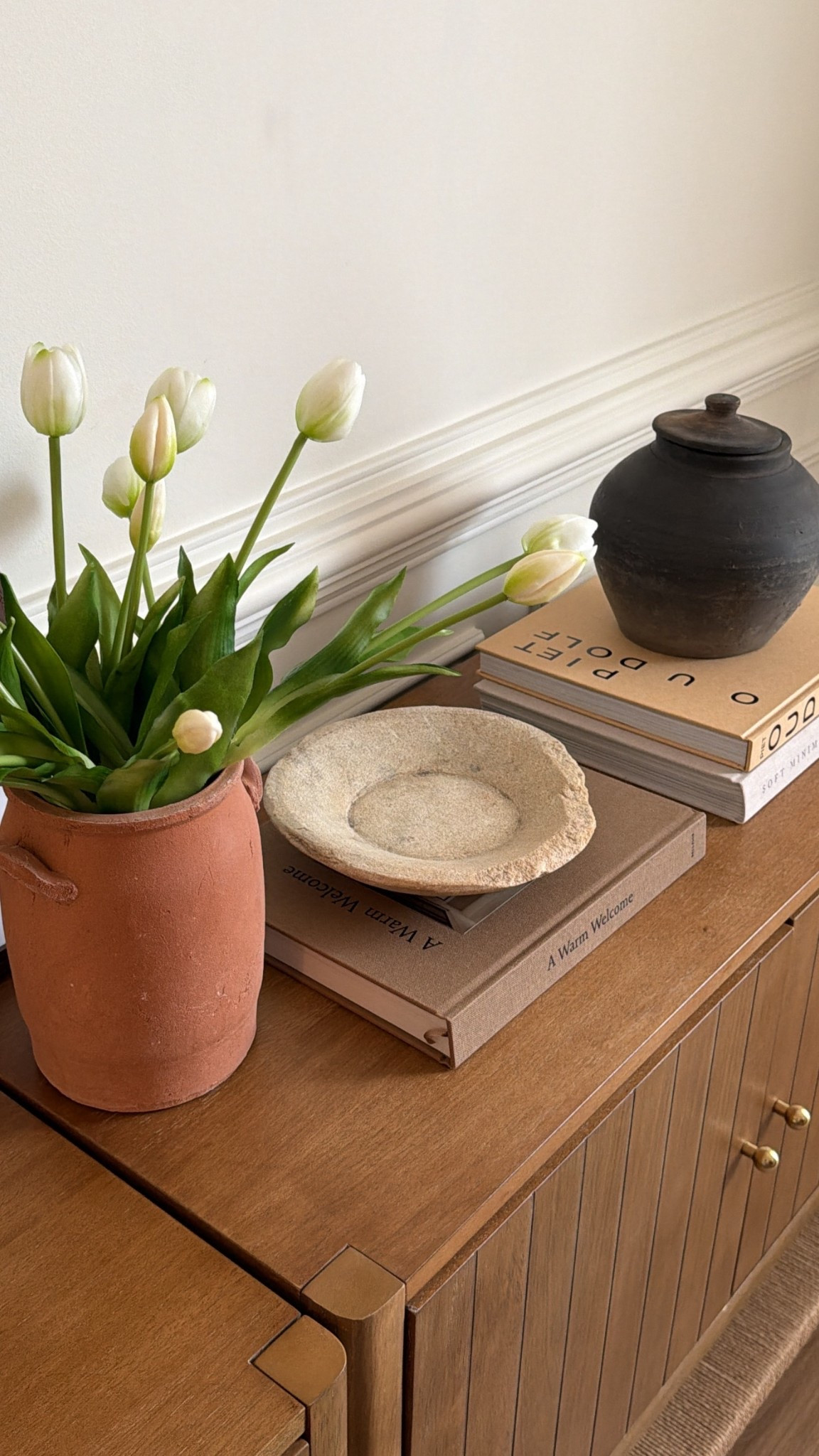 The cutest console table styling
Tulips, spring decor, home decor styling neutral 

#LTKHome #LTKSeasonal #LTKSaleAlert
