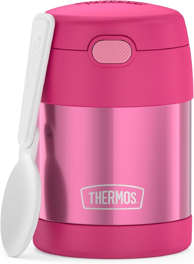THERMOS FUNTAINER Insulated Food Jar, 10 Ounce, Kid Friendly Food Jar with Foldable Spoon, Pink | Amazon (US)