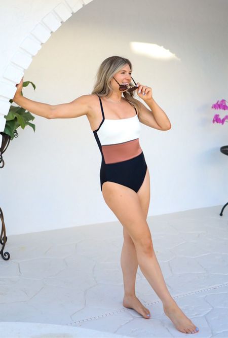  Oblong one price flattering tummy control 
Miracle swimsuit 
Krewe sunglasses 
Beach outfit 

#LTKsalealert #LTKswim #LTKtravel