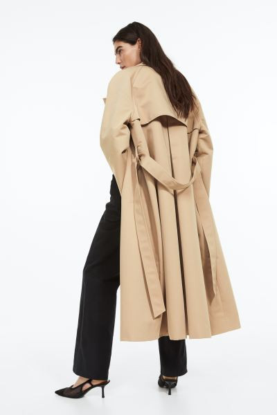 Windproof double-breasted trenchcoat | H&M (UK, MY, IN, SG, PH, TW, HK)