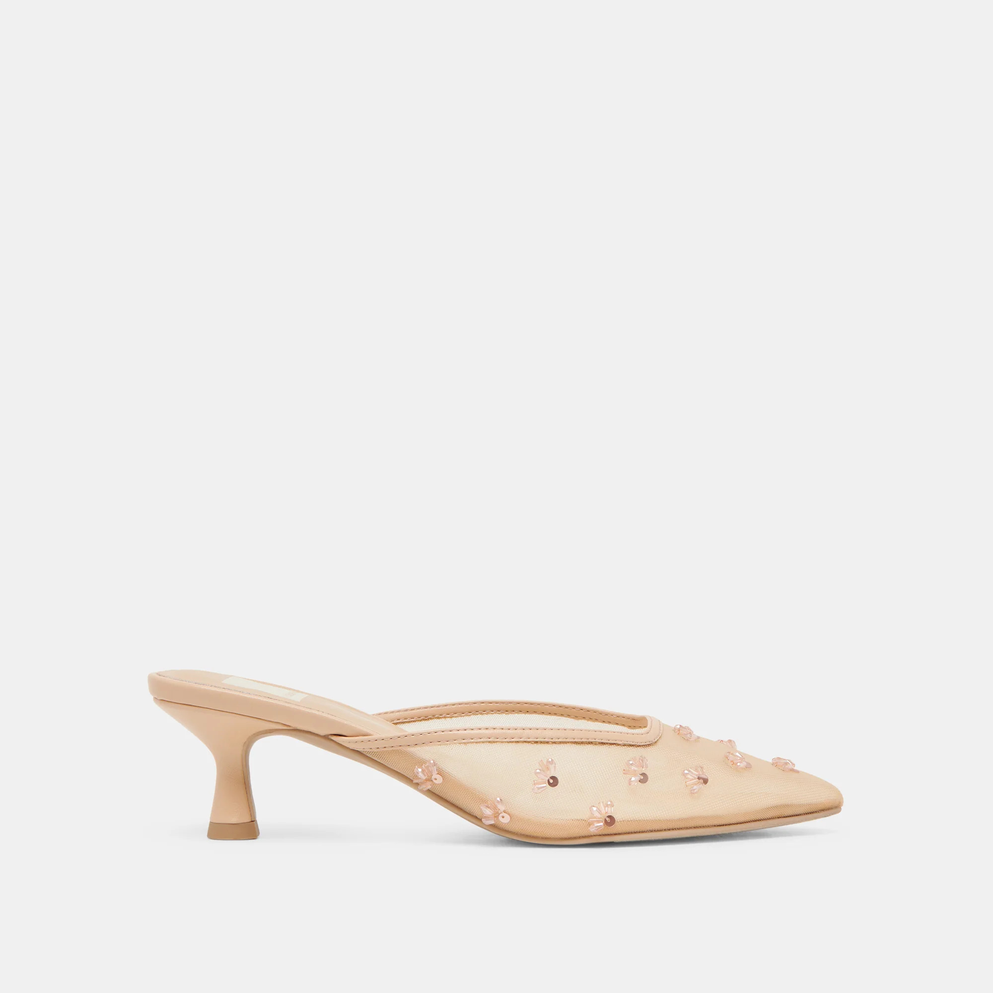 Clara Heels French Vanilla Mesh | DolceVita.com