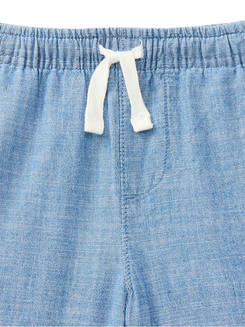 Wonder Nation Toddler Boys Cotton Chambray Twill Shorts, Sizes 18M-5T - Walmart.com | Walmart (US)