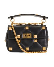 Made In Italy Leather Roman Studded Shoulder Bag | Handbags | T.J.Maxx | TJ Maxx