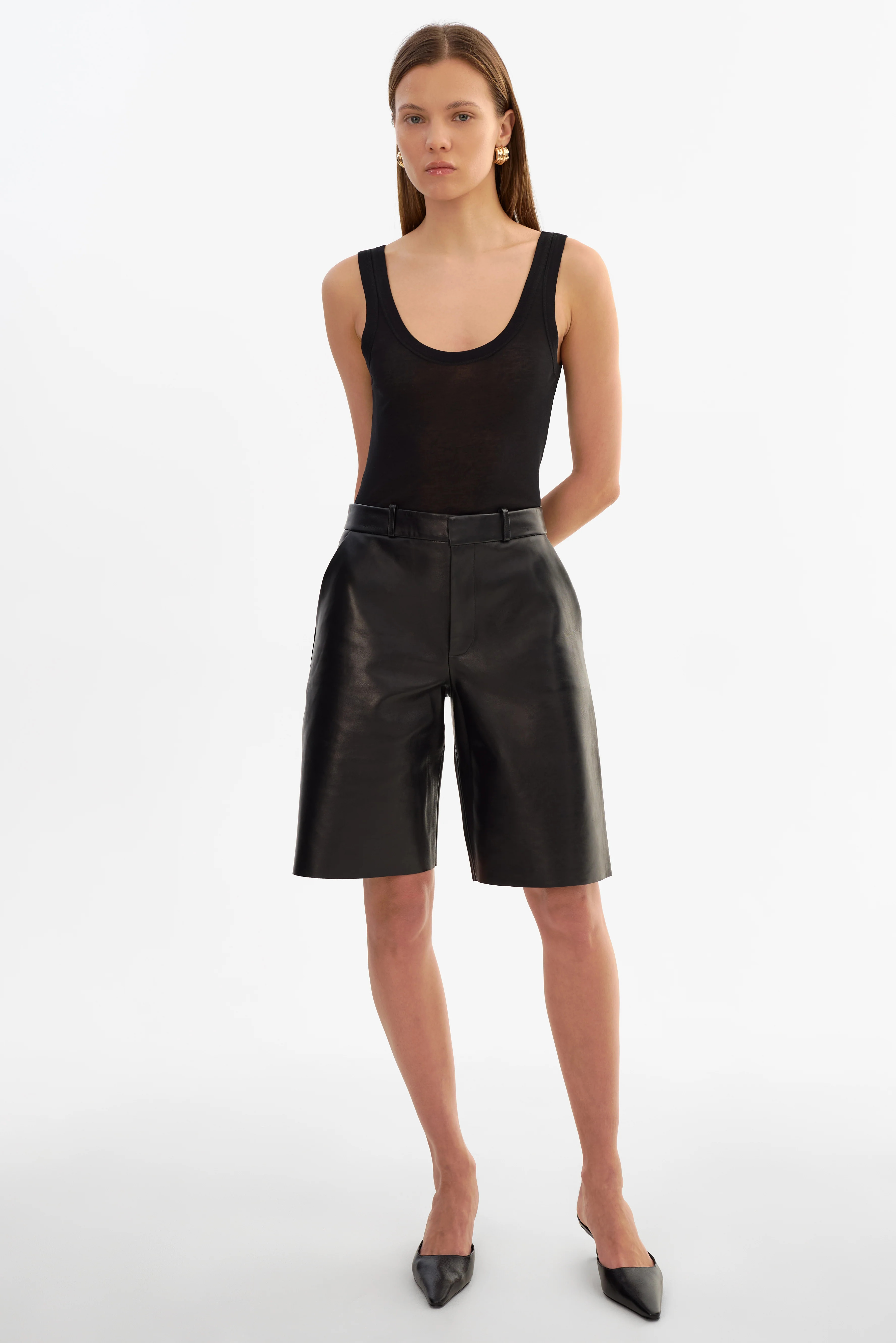 LOTTA | Leather Bermuda Shorts | LAMARQUE