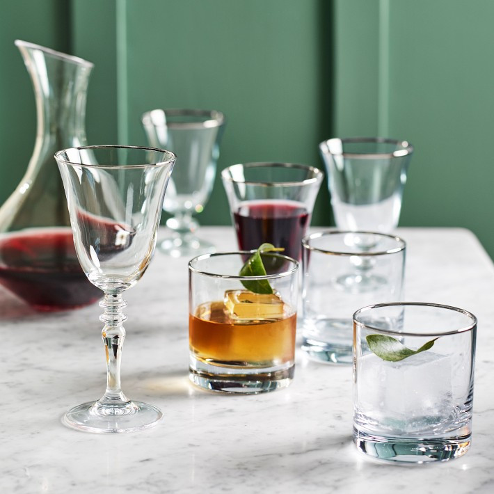 Silver Rim Glassware Collection | Williams-Sonoma