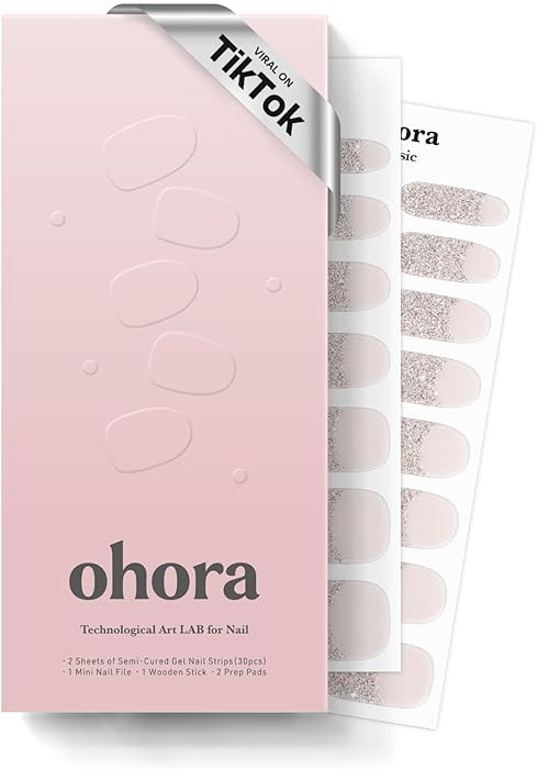 ohora Semi Cured Nail Strips (N Starlight French) - Works with Any UV/LED Lamps, Salon-Quality, L... | Amazon (US)