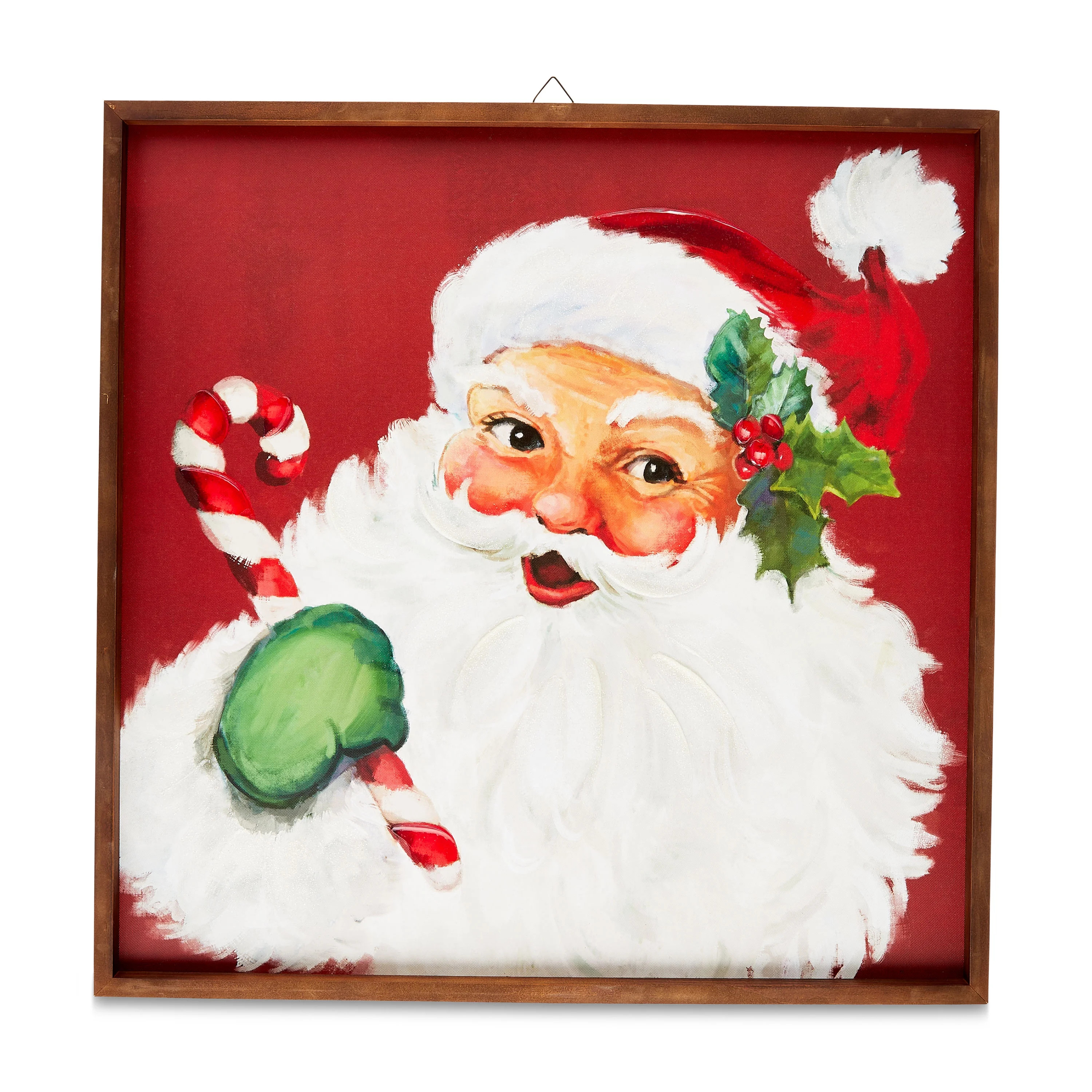Wood Santa Christmas Wall Sign, 24", by Holiday Time - Walmart.com | Walmart (US)
