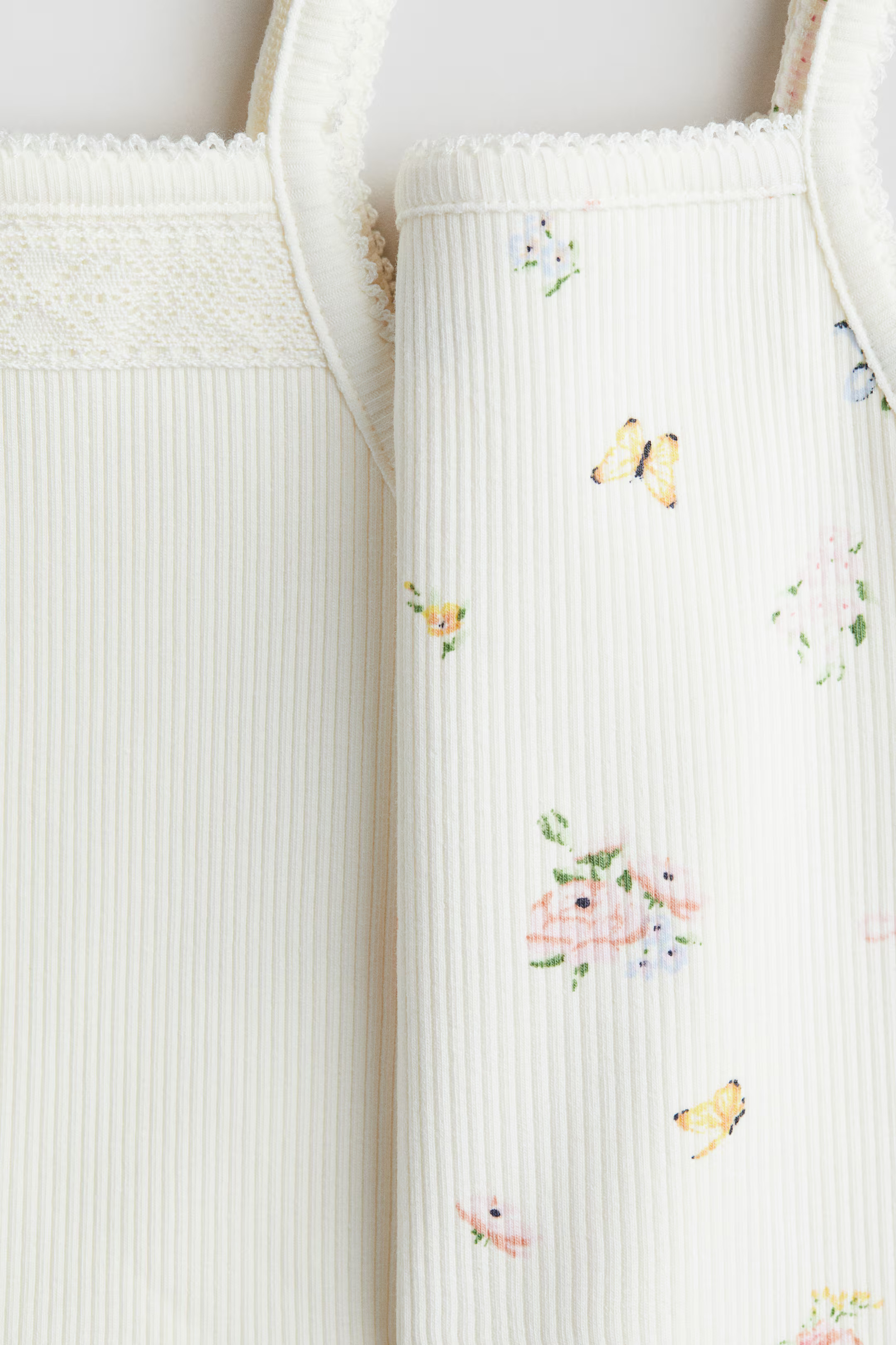 2-pack cotton strappy tops | H&M (UK, MY, IN, SG, PH, TW, HK)