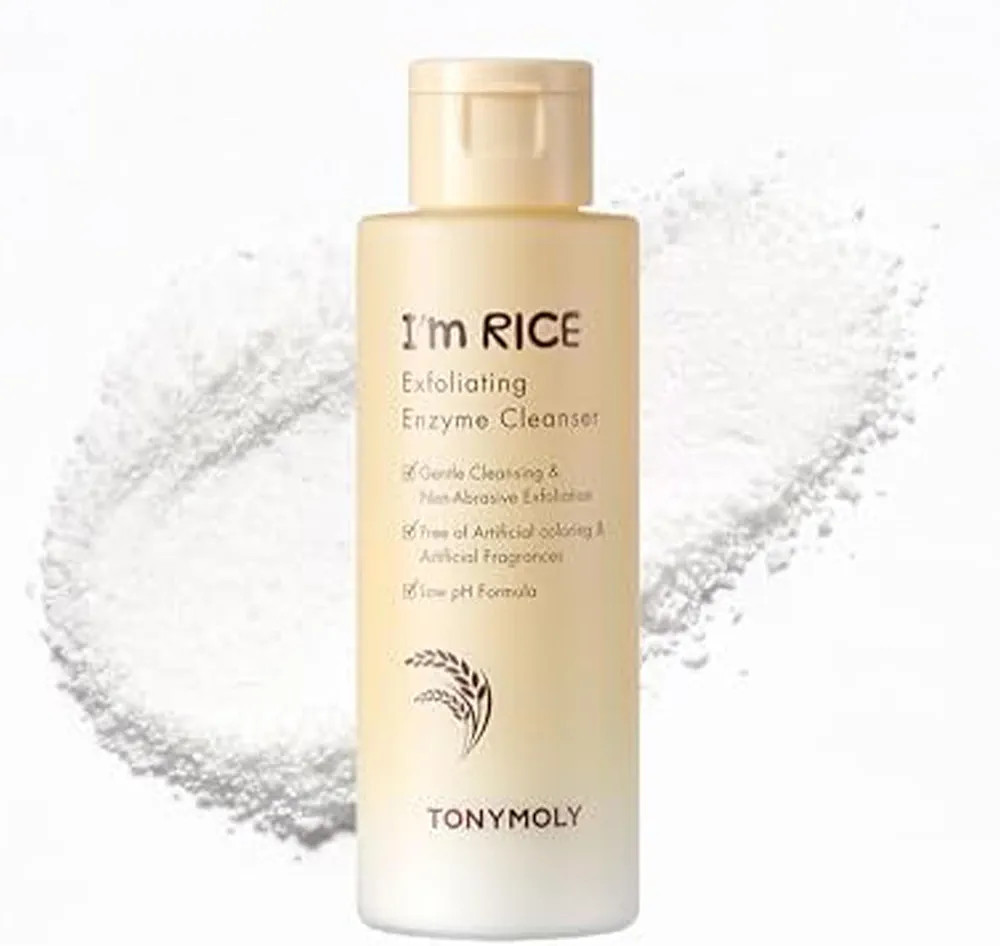TONYMOLY I’m Rice Exfoliating Enzyme Cleanser – Rice Powder Face Wash & Papaya Enzyme Scrub, Gentle AHA Brightening Mask for Smooth Radiant Skin, 50g | Amazon (US)