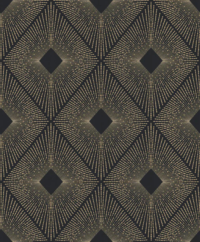 York Wallcoverings Harlowe Black & Gold Wallpaper | DecoratorsBest